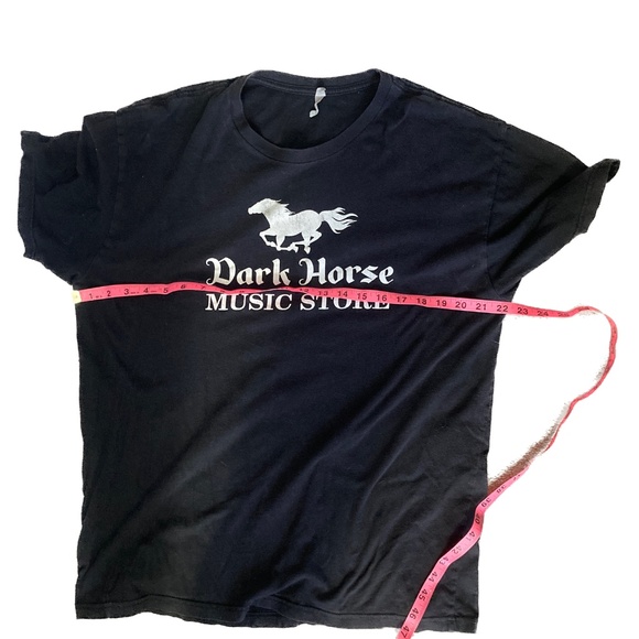 Dark Horse Music Store T-Shirt by Next Level Apparel, Men's XL, Black x White - Picture 4 of 6